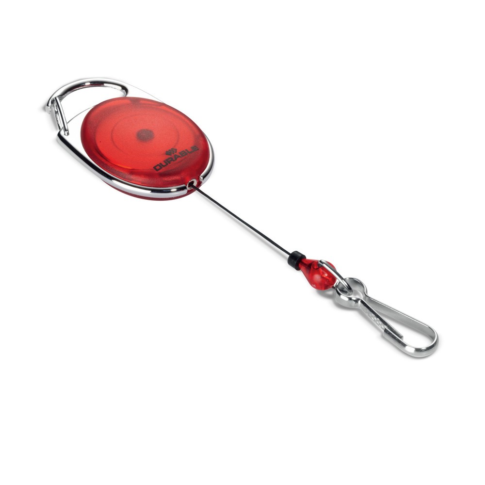 DURABLE JOJO STYLE MIT FEDERHAKEN 10 Stück, rot