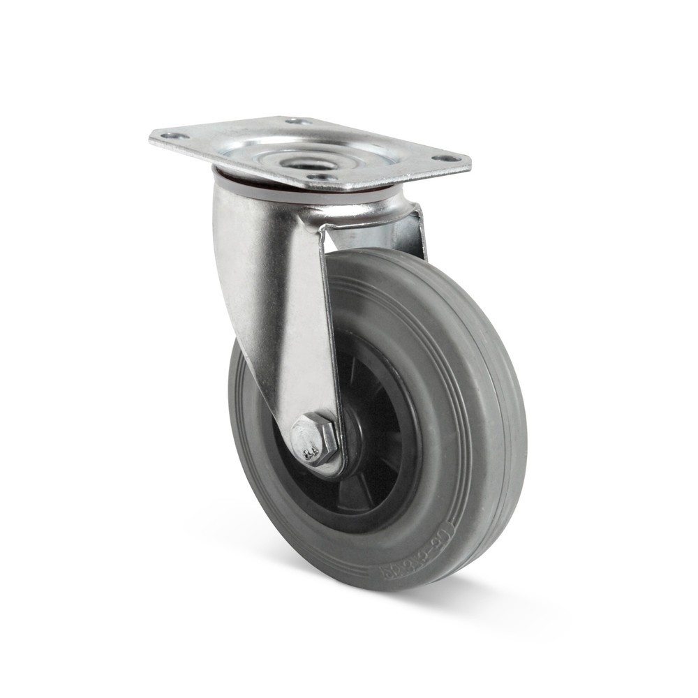 Lenkrolle Vollgummi Basic, PAK-frei, ØxB 100 x 35 mm, TK 75