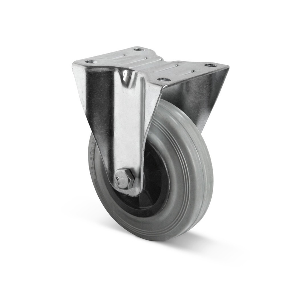Bockrolle Vollgummi Basic, PAK-frei, ØxB 160 x 40 mm, TK 135 kg