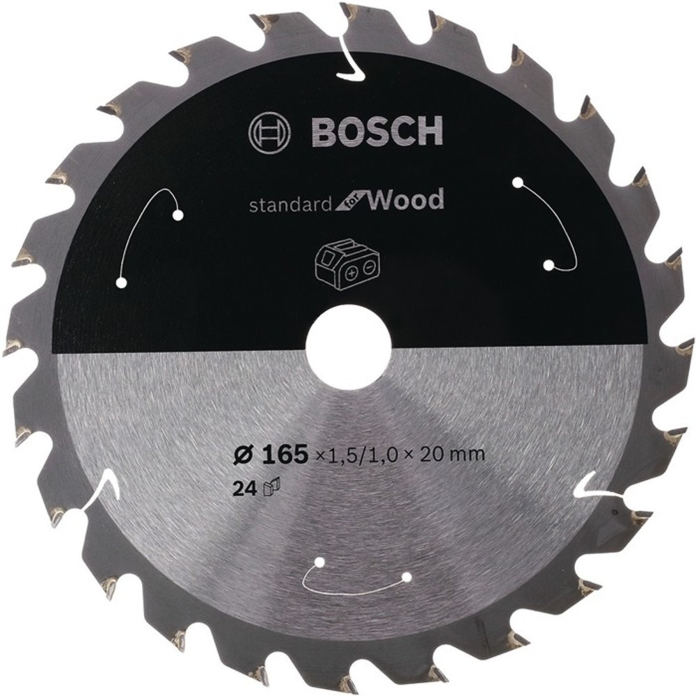 BOSCH Kreissägeblatt Stand.for Wood AD 136mm Z24 WZ Bohr.20mm Schnitt-B.1,5mm HM