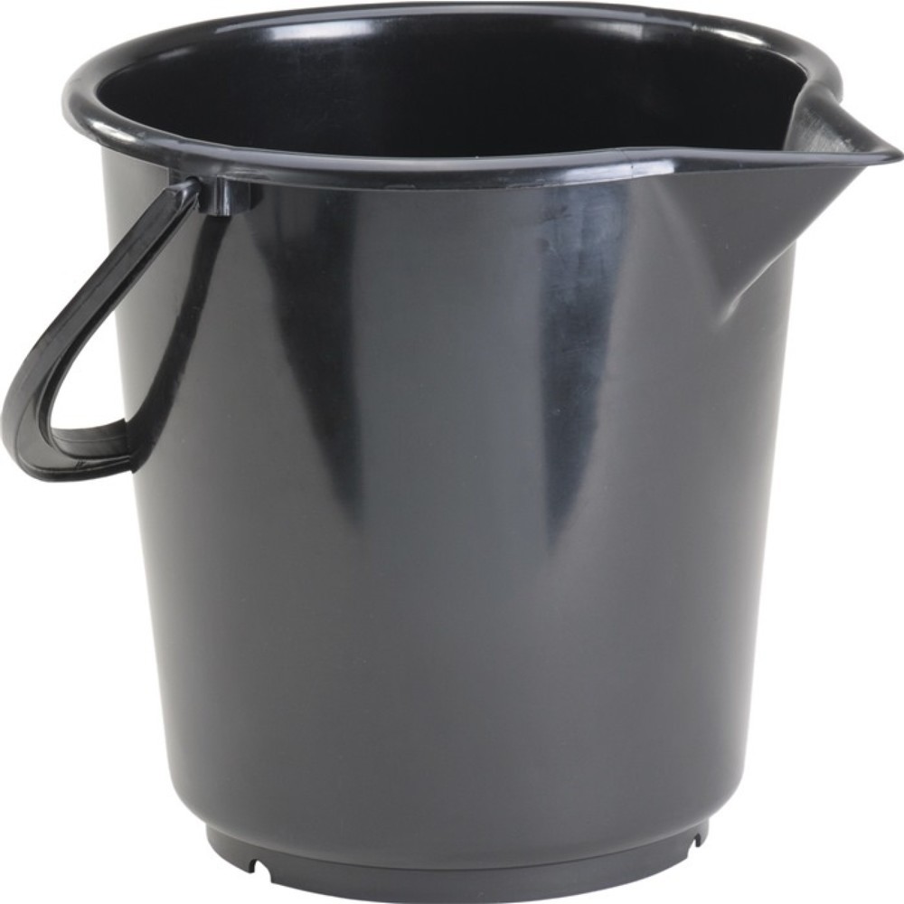 HÜNERSDORFF Eimer 17,0l HD-Polyethylen schwarz Kunststoffbügel D.330mm H.315mm