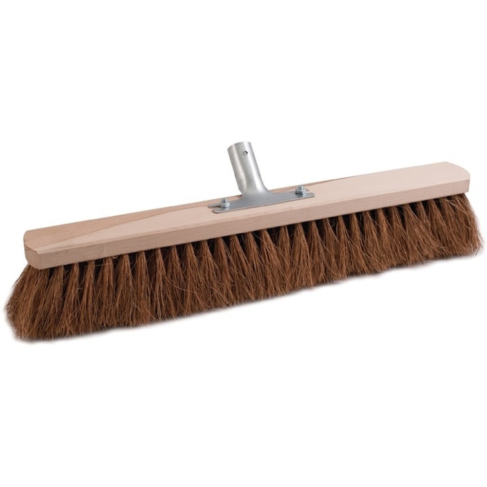 SOREX Besen Kokos L.600mm m.Metallstielhalter Flachholz