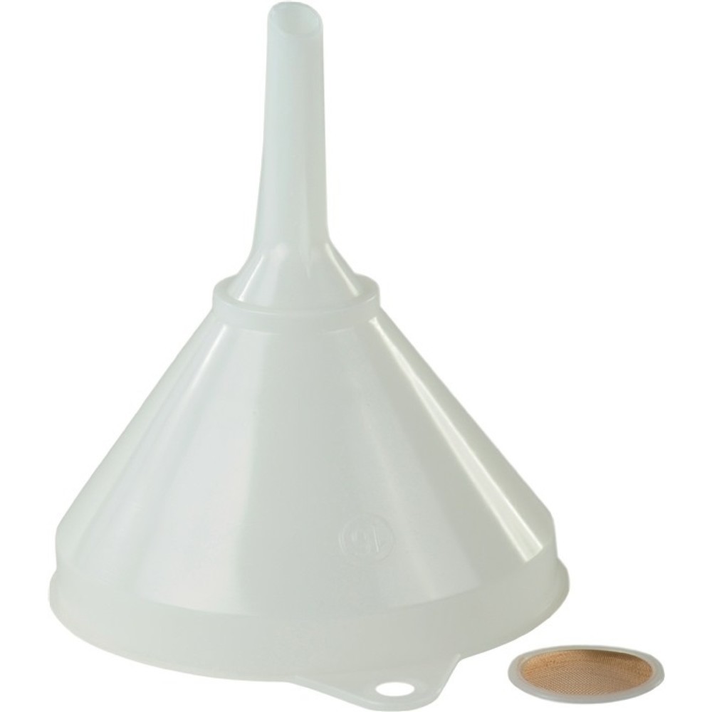 HÜNERSDORFF Trichter D.208/20mm H.218mm HD-Polyethylen natur m.Sieb