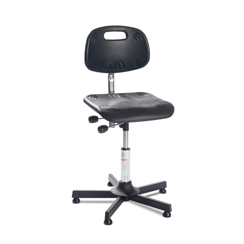 Global Stole A/S Arbeitsdrehstuhl Classic, Sitzhöhe 640-900 mm, Bodengleiter, Stahlbasis