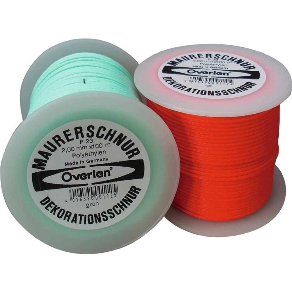 Maurerschnur L.20m D.1mm 15kg PE rot