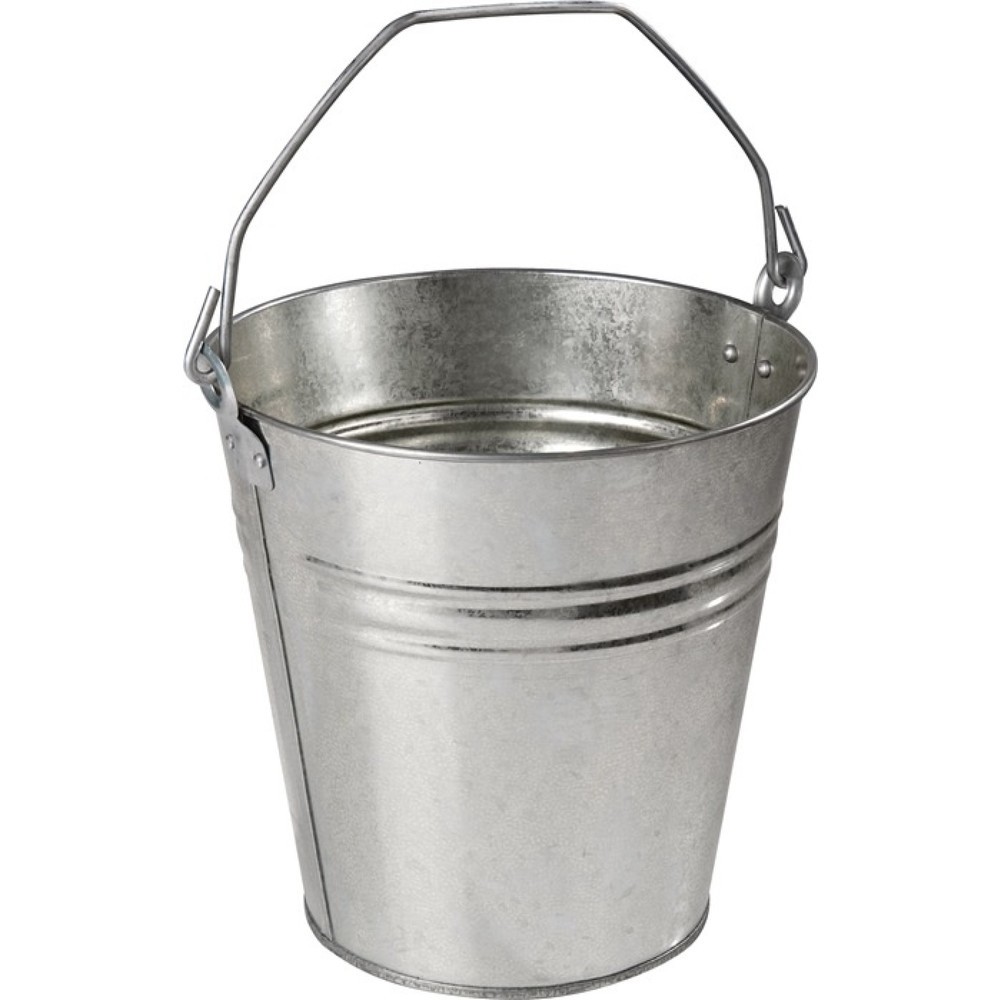 Eimer 9,5l Stahlblech, verz.silber D.280mm H.280mm