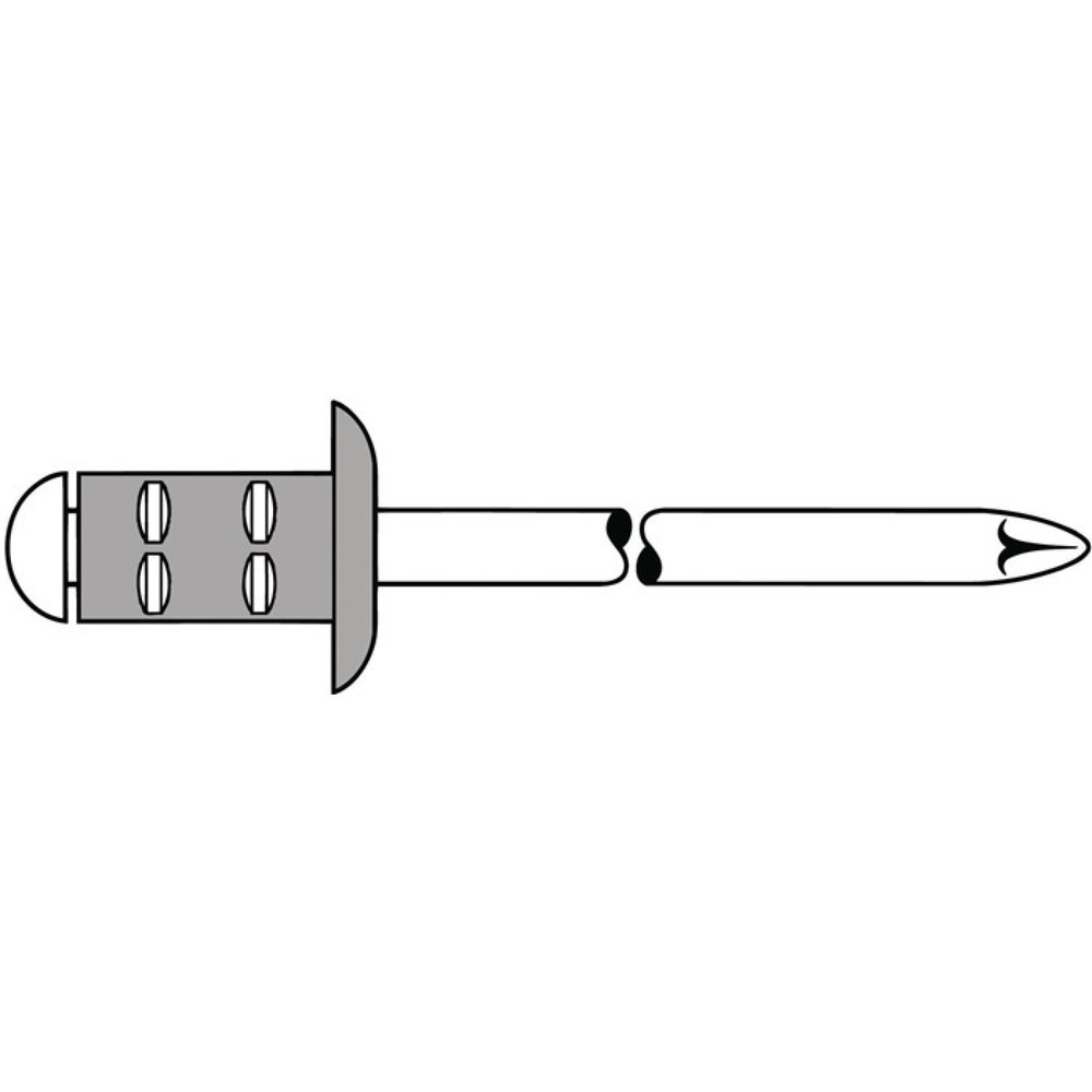 GESIPA Blindniet PolyGrip® Nietschaft dxl 4,0x10,0mm Alu/Edelstahl 100 St