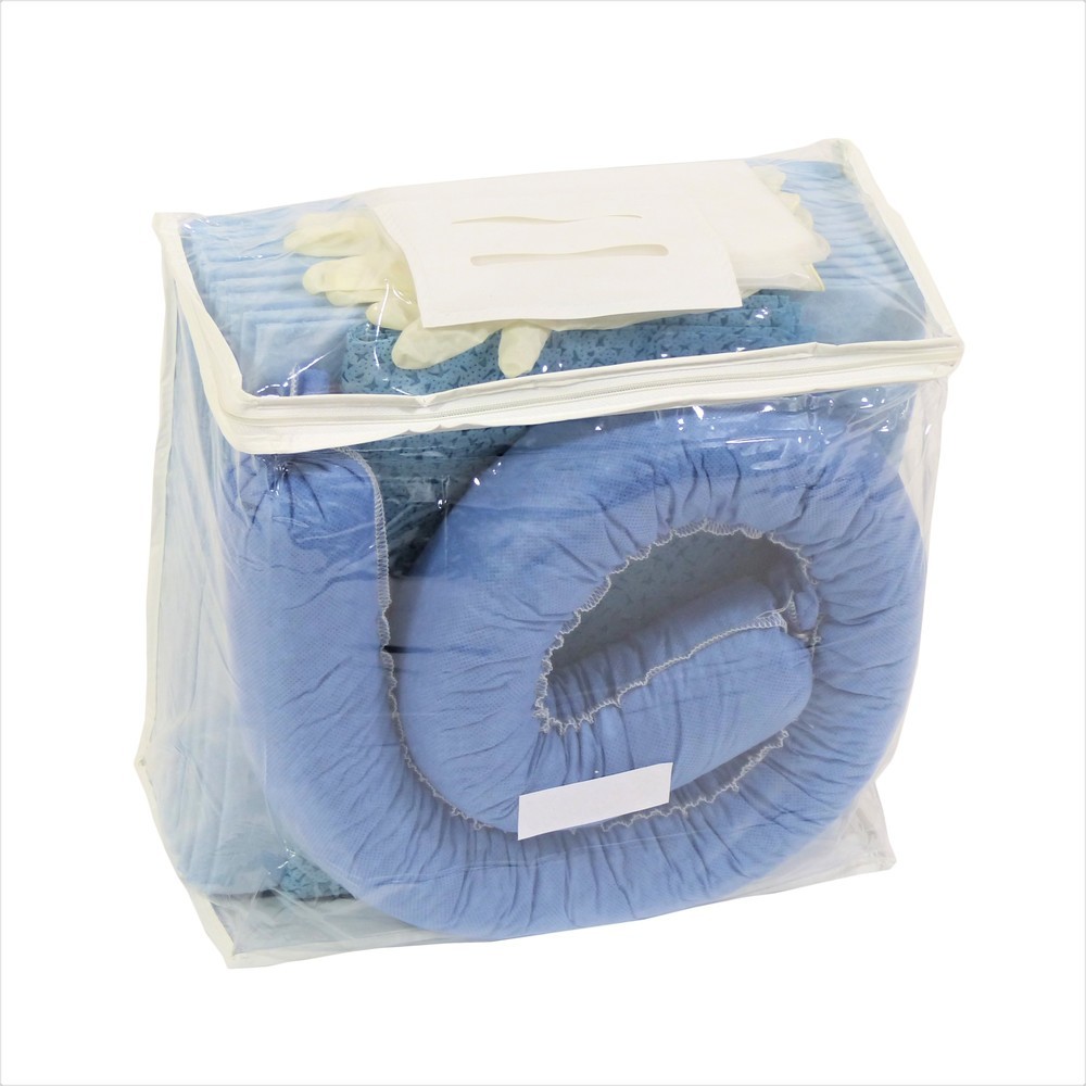 Notfall-Set in PVC-Tasche, Öl, Aufnahmekapazität 20 l, blau