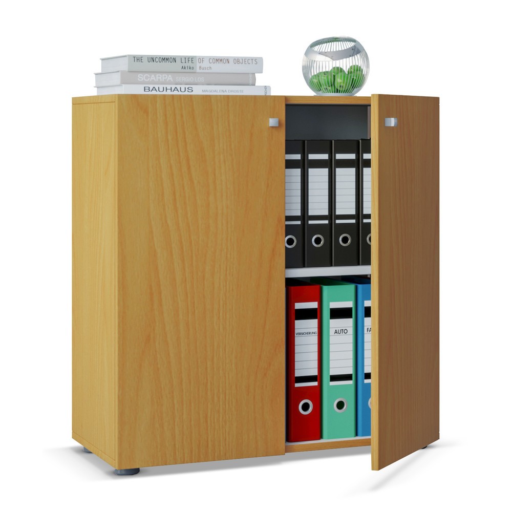 VCM Büro-Aktenschrank Vandol Mini, Buche