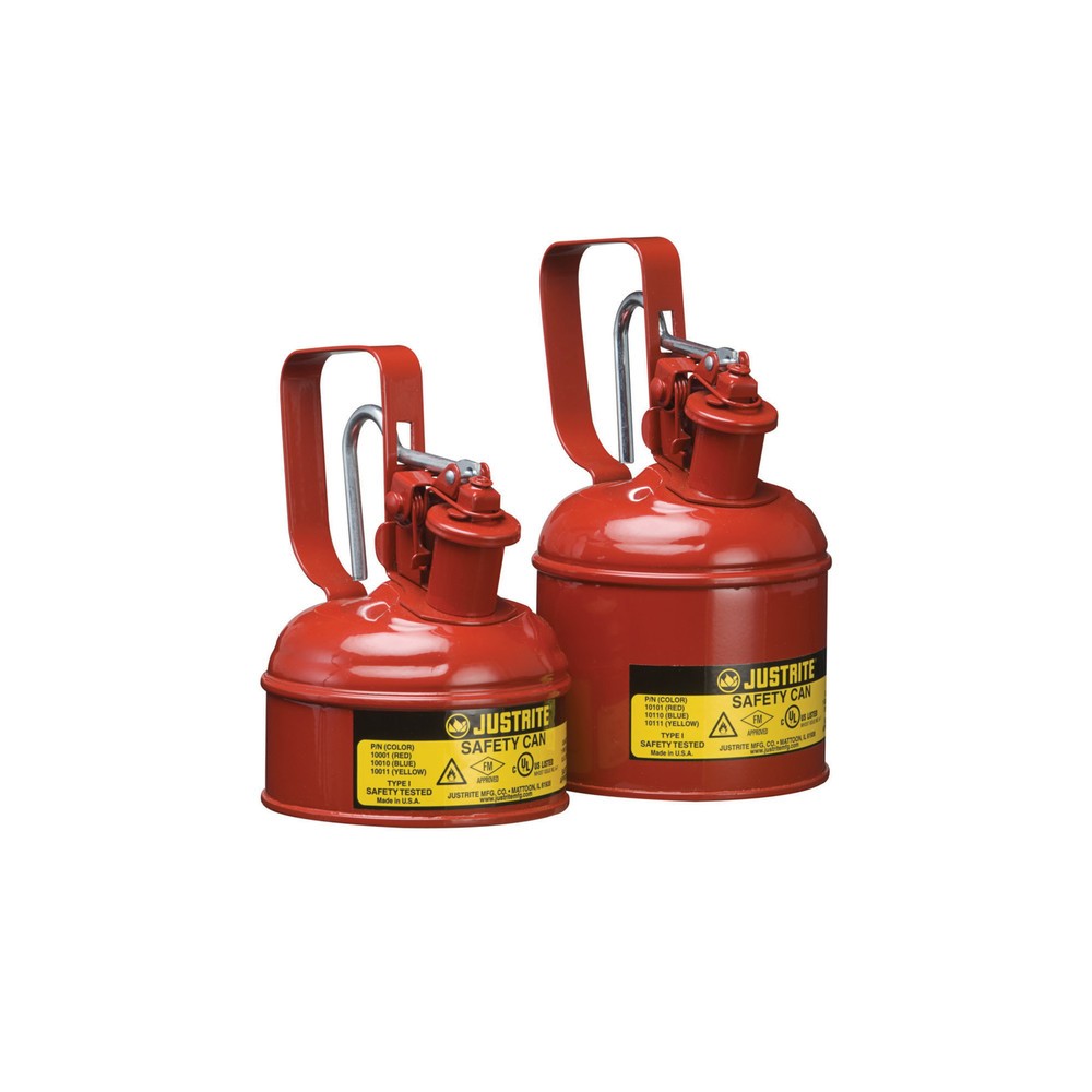 Justrite® Sicherheitsbehälter Typ I, Auslösegriff, rot, 0,5 Liter