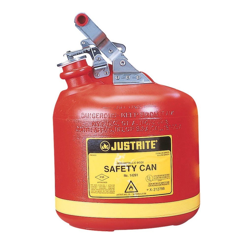 Justrite® HDPE-Sicherheitsbehälter Typ I, rot, 9,5 Liter