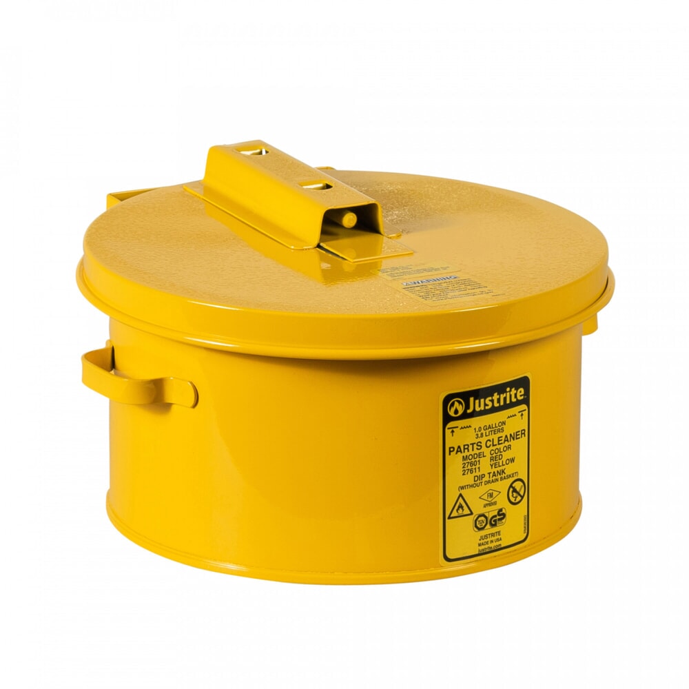 Justrite® Wasch- und Tauchbehälter, gelb, 4 Liter