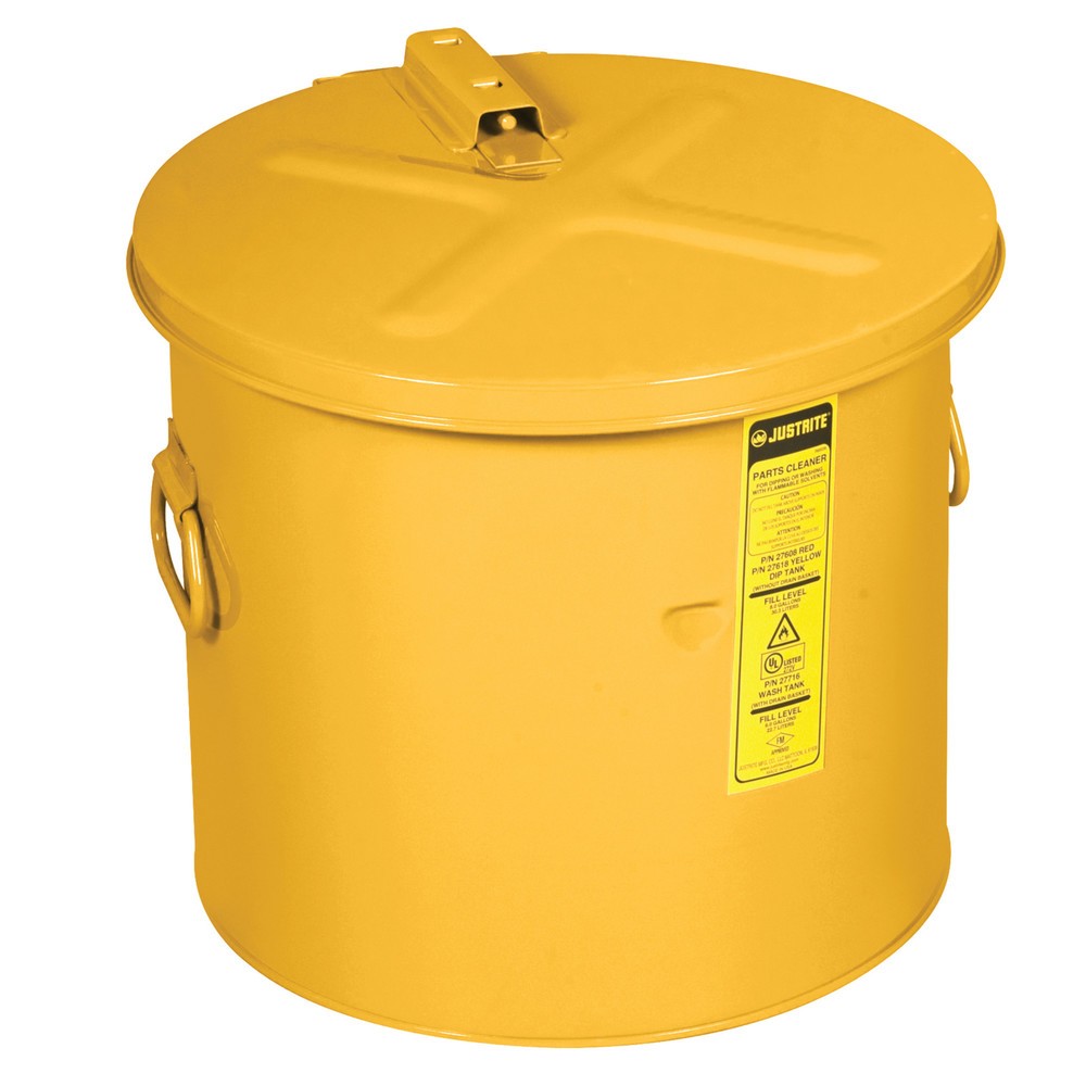 Justrite® Wasch- und Tauchbehälter, gelb, 30 Liter