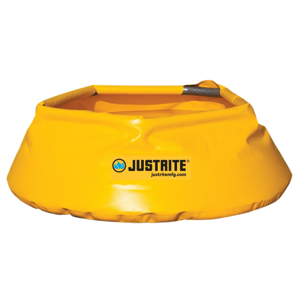 Justrite® Notfall-Auffangwanne aus Polyester Pop-Up, Ø 711 mm, Kapazität 76 l