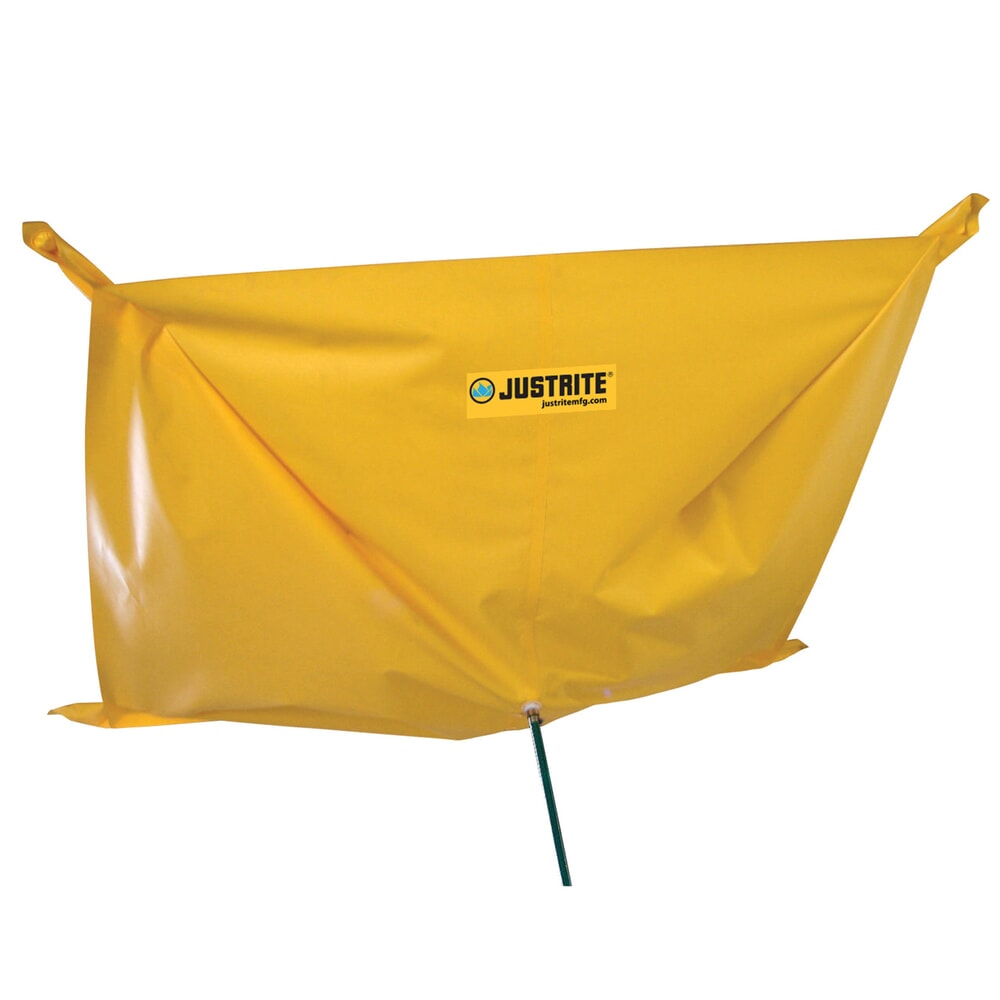 Justrite® Leckage-Auffangplane aus Polyester, LxB 1,5 x 1,5 m, Ösen