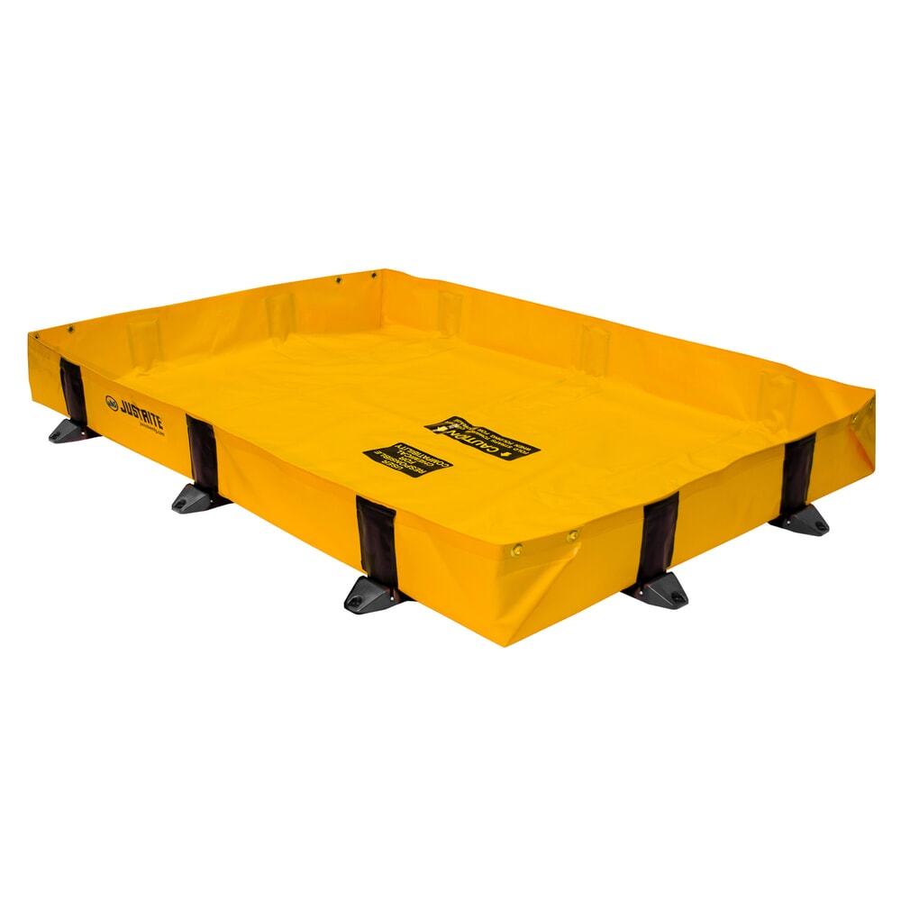 Justrite® Falt-Auffangwanne aus Polyester QuickBerm® Lite, Kapazität 451 l