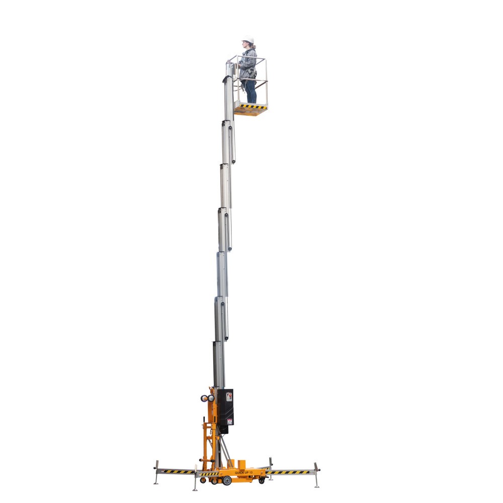 Haulotte Personenlift mit Teleskopmast QUICKUP 12 DC, Arbeitshöhe 12,3 m, Batteriebetrieb (Gleichstrom)