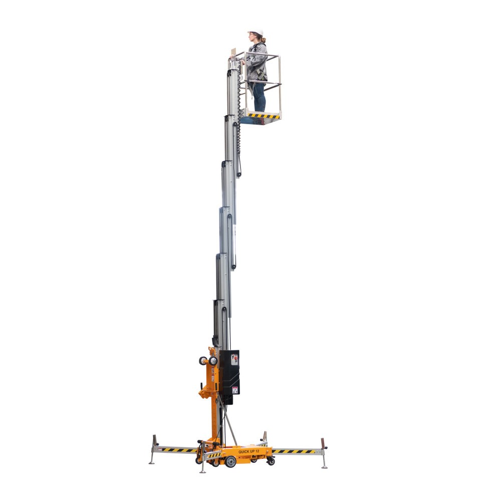 Haulotte Personenlift mit Teleskopmast QUICKUP 9 AC, Arbeitshöhe 9,5 m, Netzbetrieb (Wechselstrom)