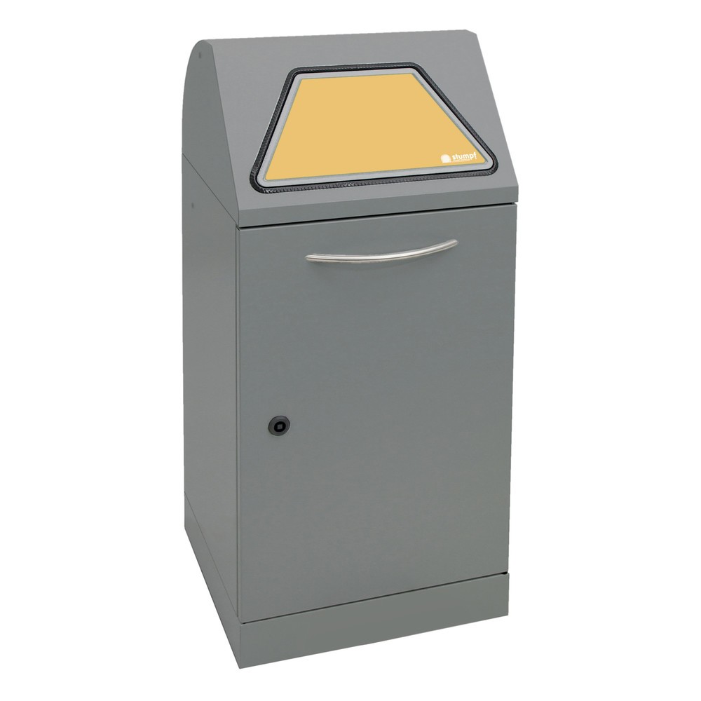stumpf® Wertstoffsammler, mit Abfallsackhalter, Stahlblech, verzinkt, 60 Liter, graualuminium