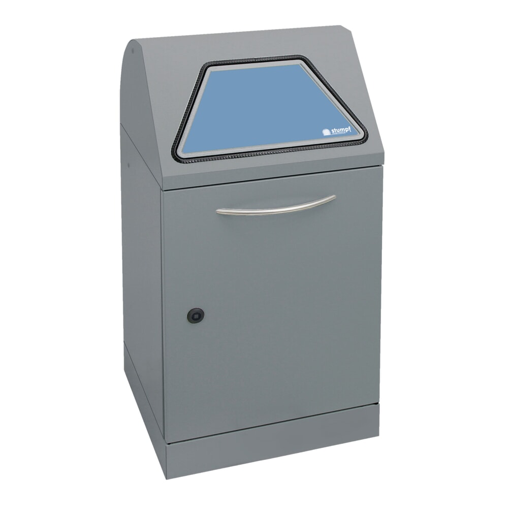 stumpf® Wertstoffsammler, inkl. Innenbehälter, Stahlblech, verzinkt, 45 Liter, graualuminium