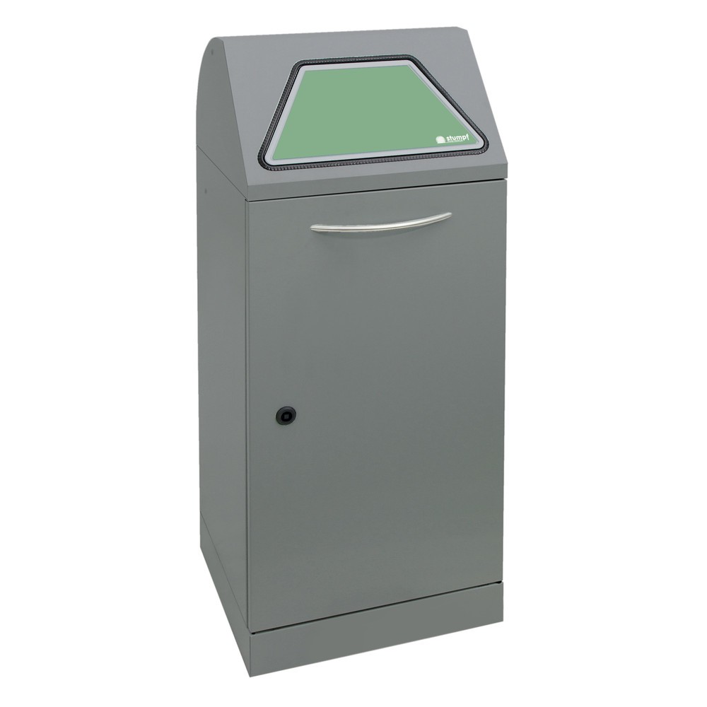 stumpf® Wertstoffsammler, inkl. Innenbehälter, Stahlblech, verzinkt, 75 Liter, graualuminium