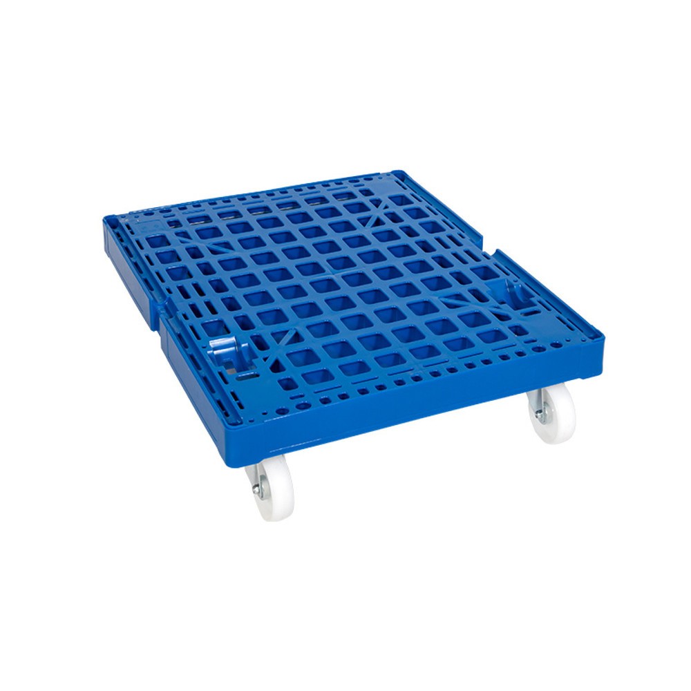Kunststoff-Rollplatte, BxT 724 x 815 mm, Rollen-Ø 108 mm