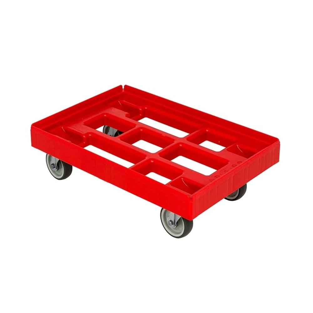 Transportroller, verschweisst, TK 300 kg, BxT 410 x 610 mm, Rollen-Ø 100 mm