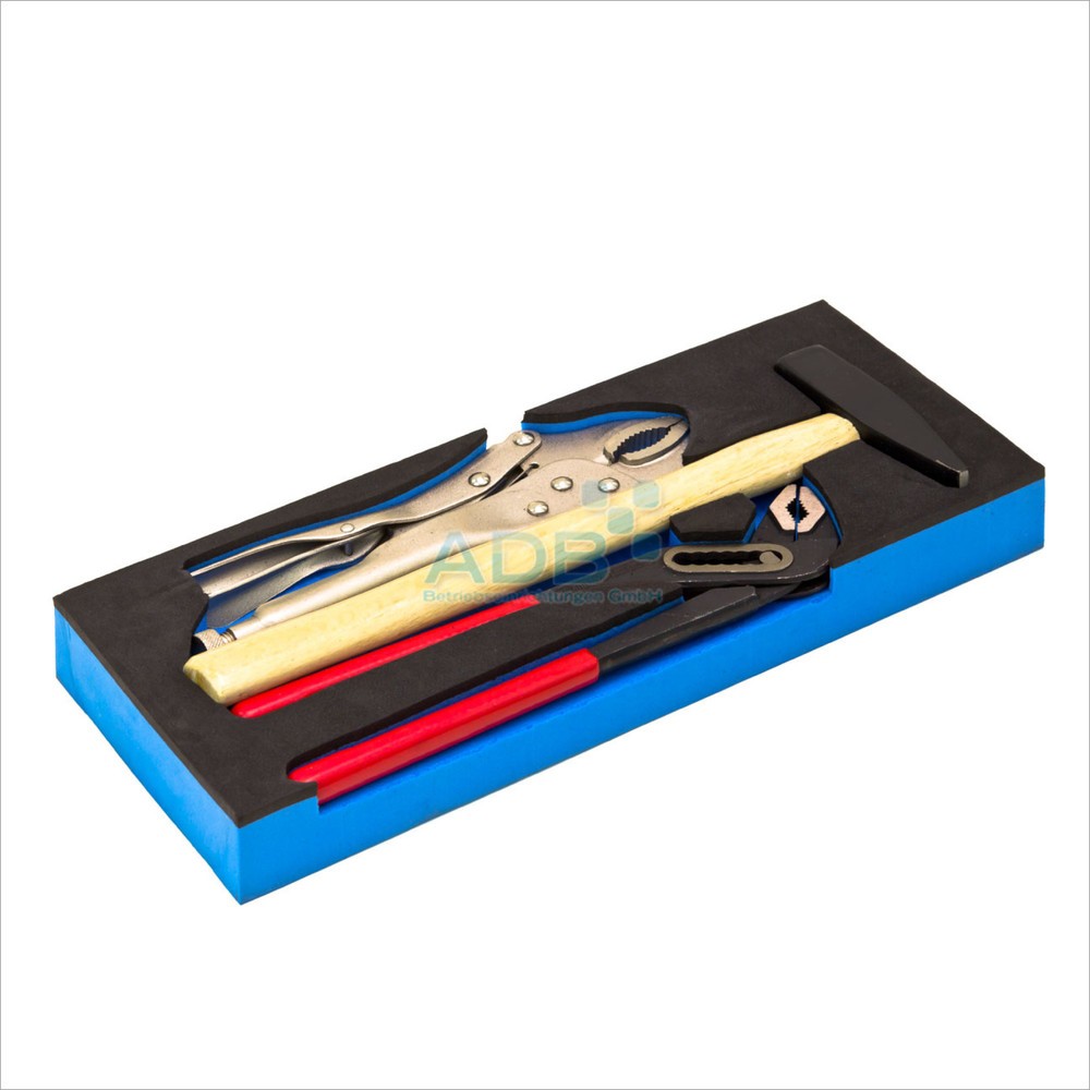 Gripzange/Rohrzange/Hammer-Set, Schaumstoff-Modul