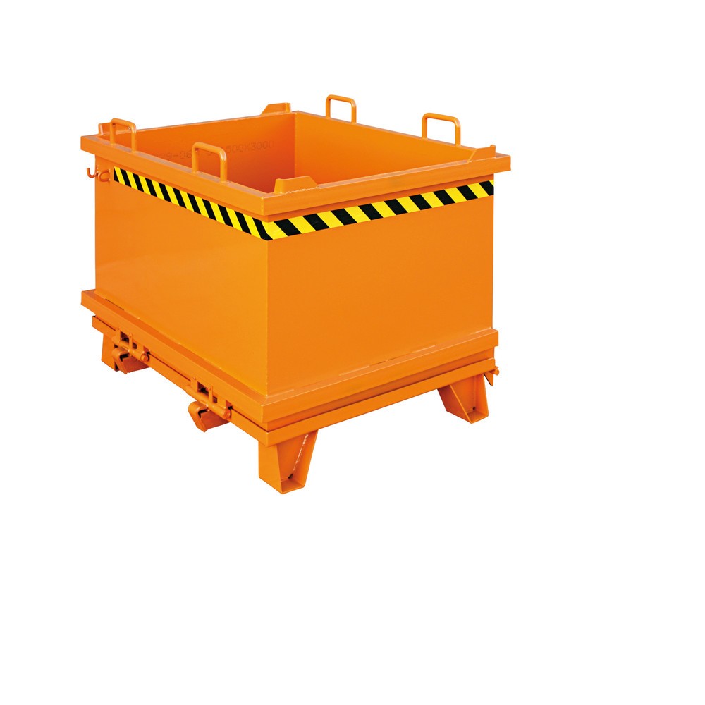 Eichinger® Klappbodenbehälter mit Zugseil, Volumen 0,3 m³, reinorange