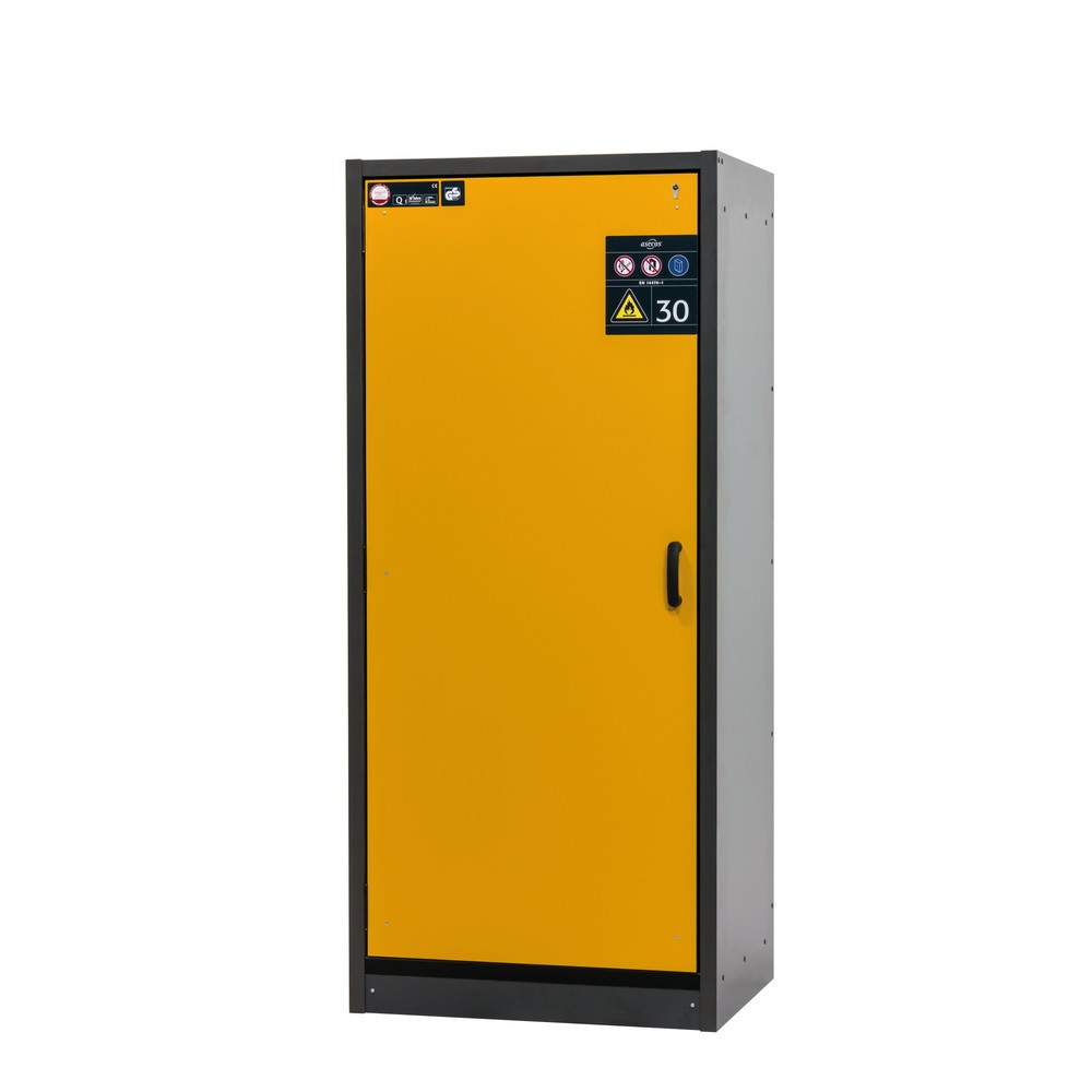asecos® Brandschutzschrank Typ 30, HxBxT 1.947 x 564 x 620 mm, anthrazitgrau, goldgelb