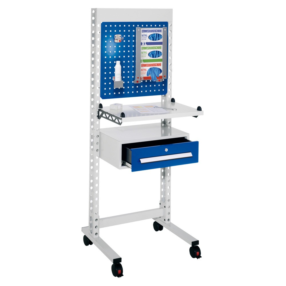 Kappes ErgoPlus® Hygienestation, Steharbeitsplatz, mit Lenkrollen, HxBxT 1.770 x 670 x 400 mm, Modell 4