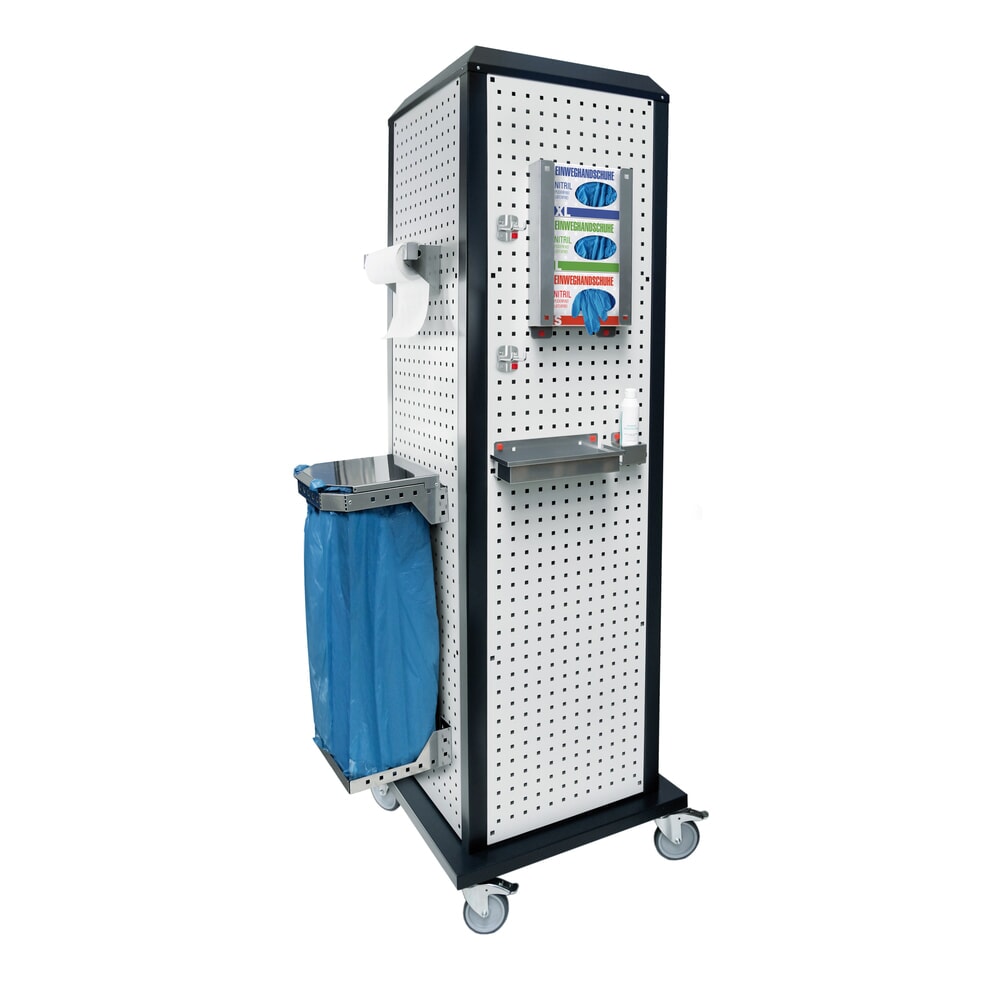 Kappes RasterPlan Hygienestation, mobil, ohne Tür, HxBxT 2.175 x 700 x 700 mm, Modell 2