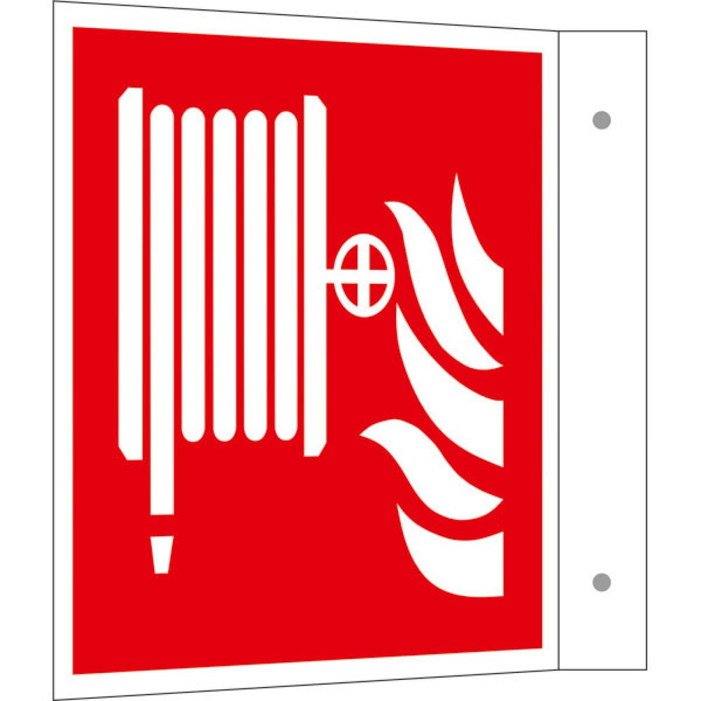 SafetyMarking® Löschschlauch, Fahne, HxB 200 x 200 mm, Alu HI