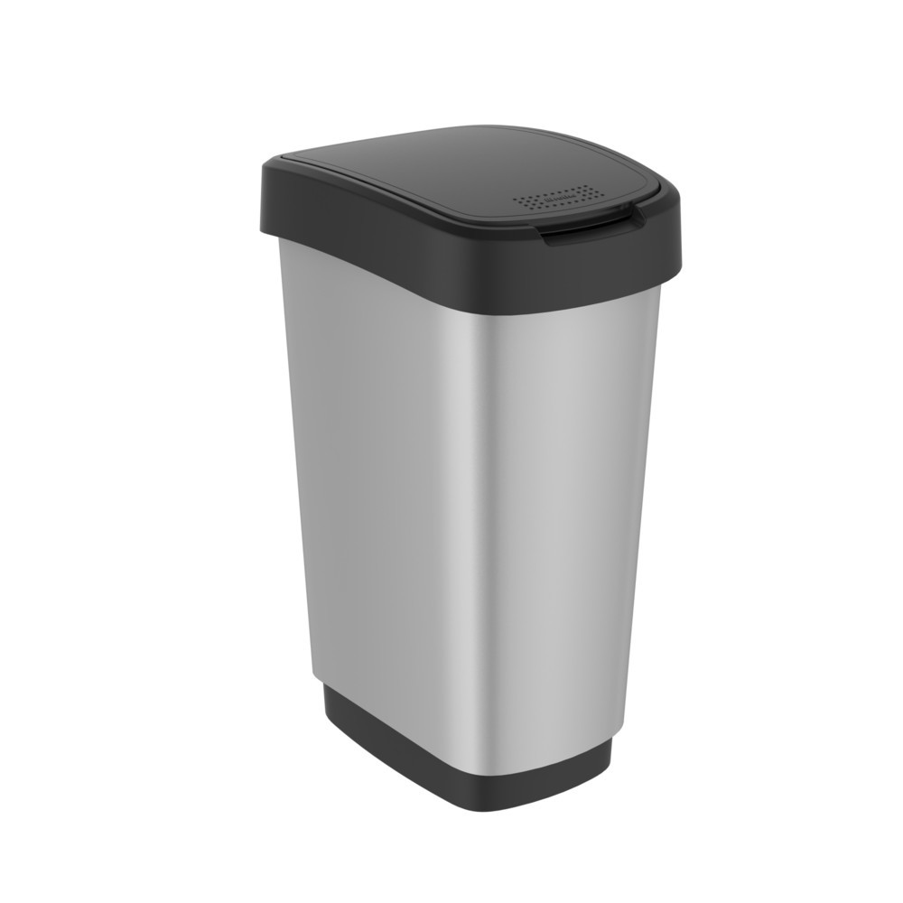 rothopro Abfalleimer TWIST Art, 25 l, metallic