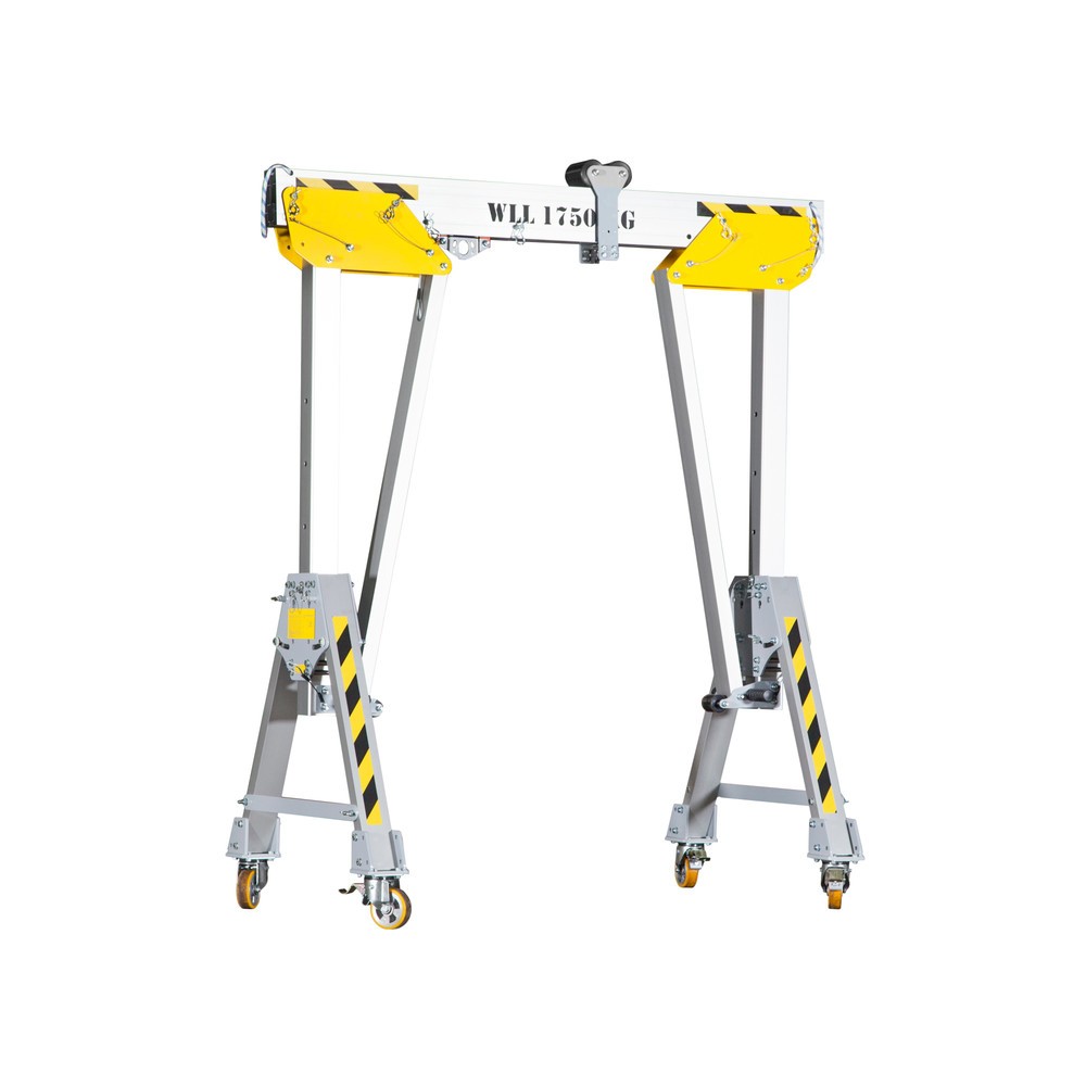 PLANETA Alu-Portalkran RLPK, inkl. Hebelzug, verfahrbar, Länge 2.000 mm, TK 1.750 kg, Grösse S