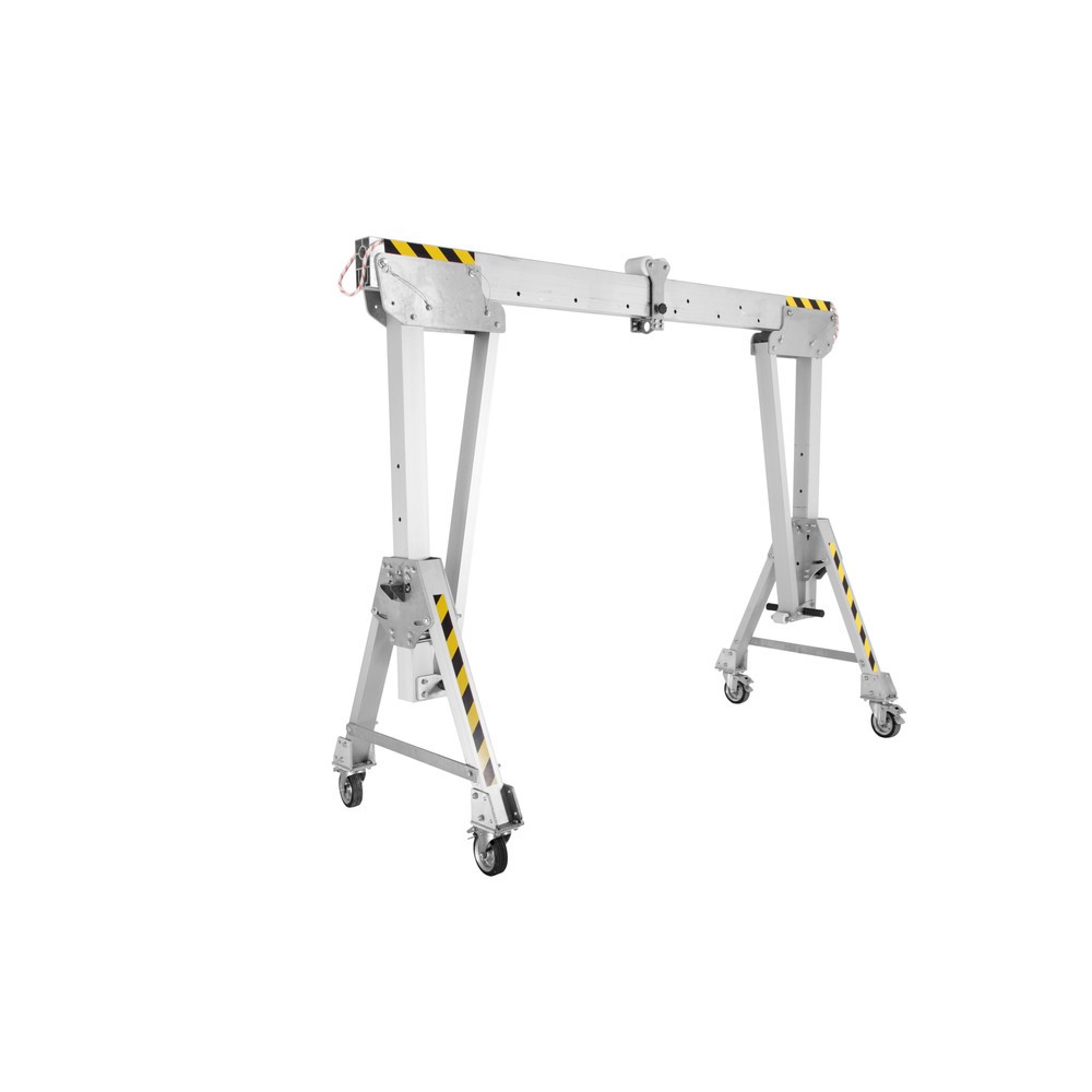PLANETA Alu-Portalkran RAPK, inkl. Hebelzug, verfahrbar, Länge 4.000 mm, TK 3.000 kg, Grösse S