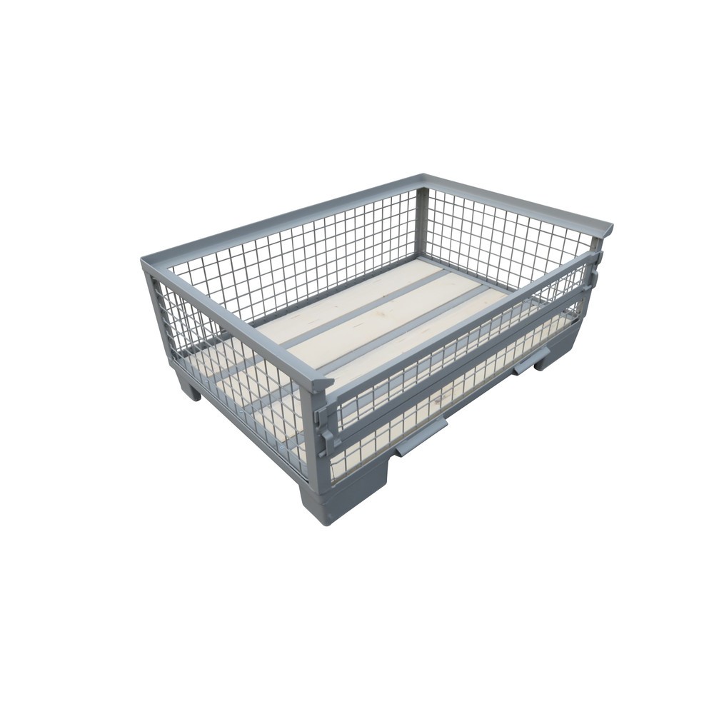 Euro-Gitterbox, Längswand halb abklappbar, Höhe 500 mm
