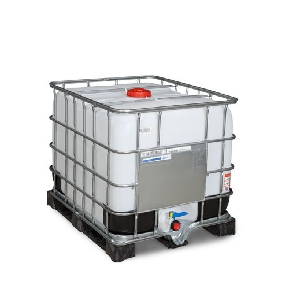 IBC, Gefahrgut-Ausführung, PE-Palette, 800 l, Öffnung NW150, Auslauf NW50