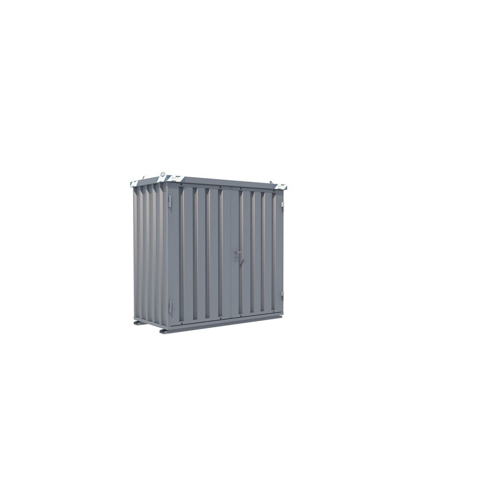 BOS® Schnellbaucontainer, HxBxT 2.100 x 2.100 x 1.100 mm, Tür stirnseitig, 2-flügelig