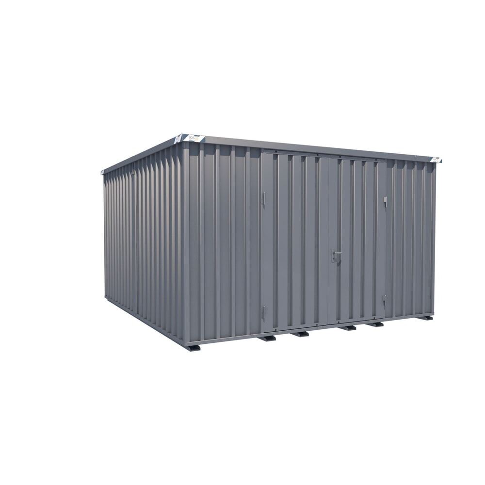 BOS® Materialcontainer, zerlegt, Holzfußboden, verzinkt, HxBxT 2.445 x 4.200 x 4.100