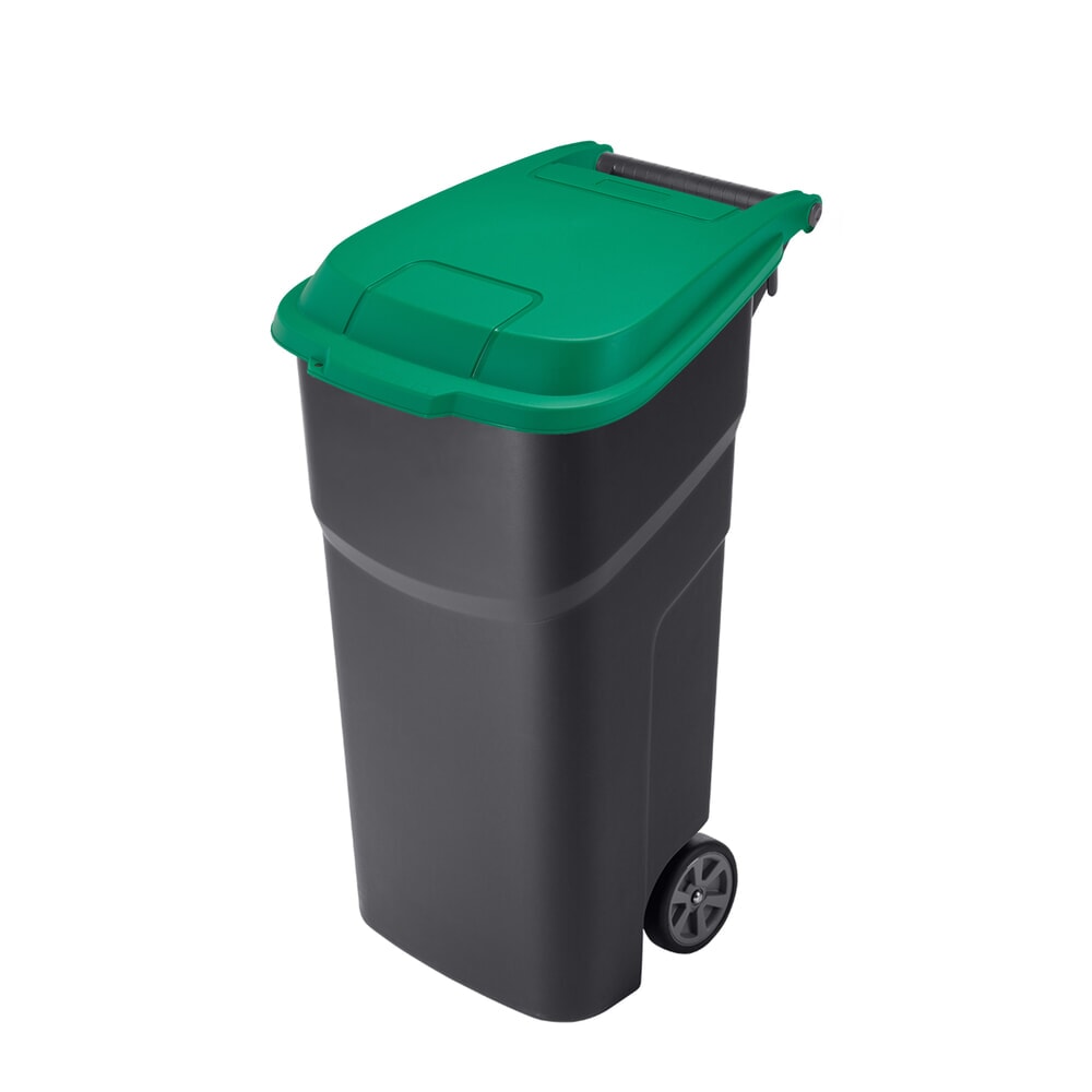 rothopro Abfalltonne ATLAS, 100 l, Deckel grün