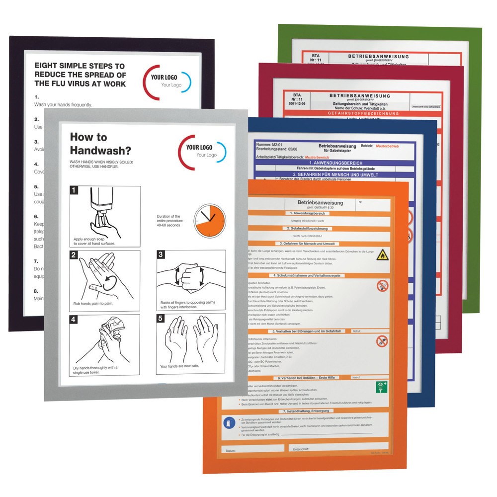 Info-Rahmen DURABLE DURAFRAME®, selbstklebend, DIN A4, rot