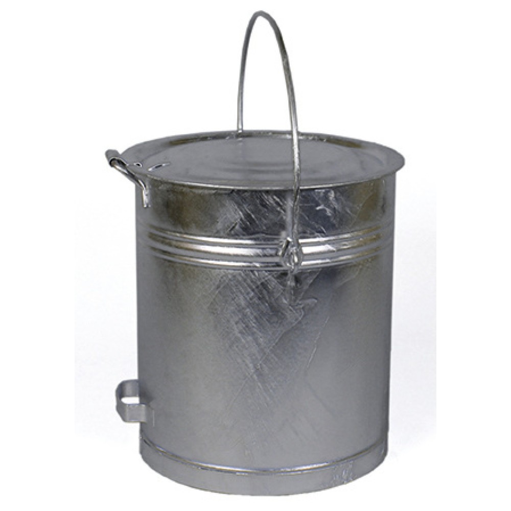 RENNER Mülleimer aus Stahlblech, 40 Liter, feuerverzinkt