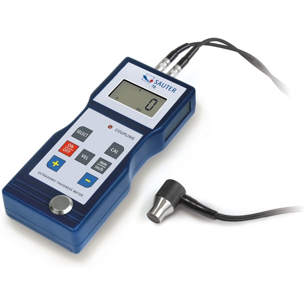SAUTER Ultraschall-Materialdickenmessgerät TB-US, Messbereich Puls-Echo 1,5 200 mm, Ablesbarkeit 0,1 mm