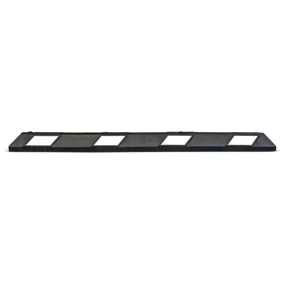 MORAVIA Radstopp Park-AID®, schwarz mit weissen Reflexstreifen, Breite 1.800 mm