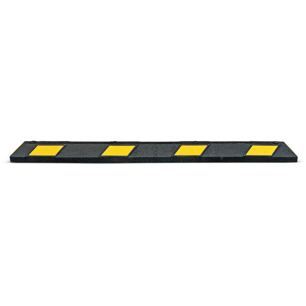 MORAVIA Radstopp Park-AID®, schwarz mit gelben Reflexstreifen, Breite 1.800 mm