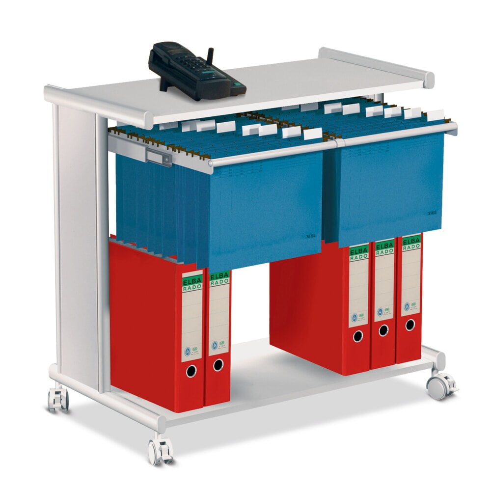 Hängemappenwagen mit Auszug + Ablage, HxBxT 720 x 760 x 400 mm