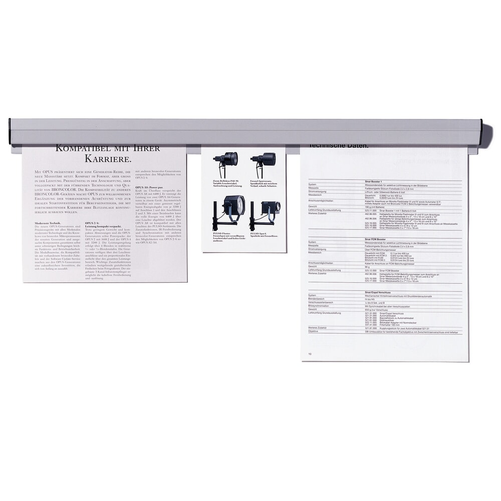 FRANKEN Papierklemmschiene, Länge 310 mm
