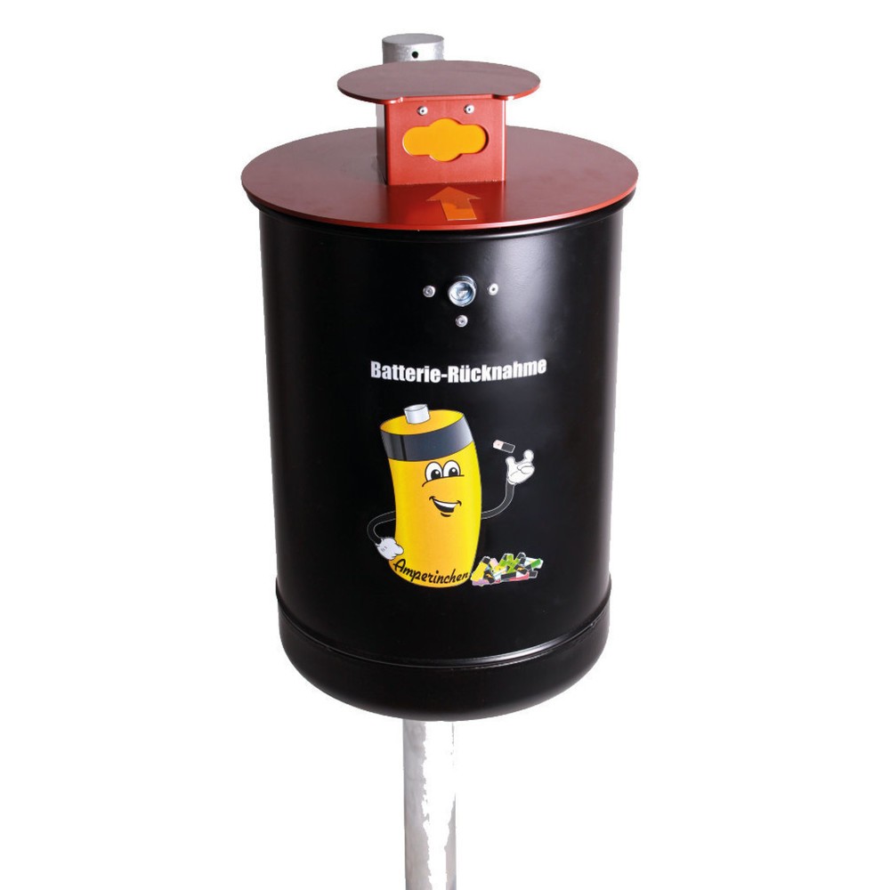 RENNER Batteriesammler Amperinchen, 10 Liter, pulverbeschichtet, anthrazitgrau