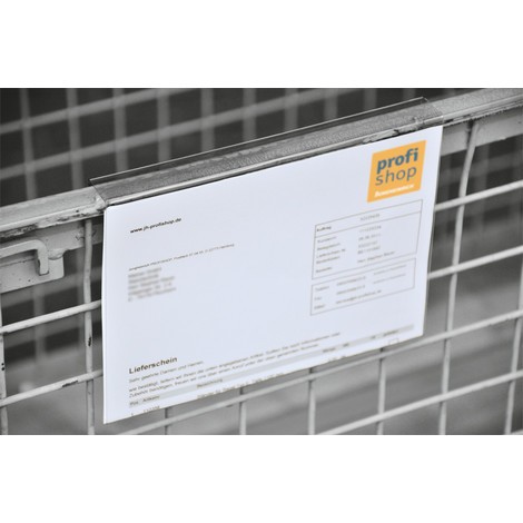 Kennzeichnungstasche für Aufsatzrahmen